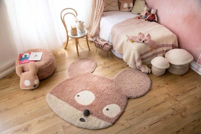 LORENA CANALS LORENA CANALS WOOLABLE RUG 120X120CM - MISS MIGHTY MOUSE