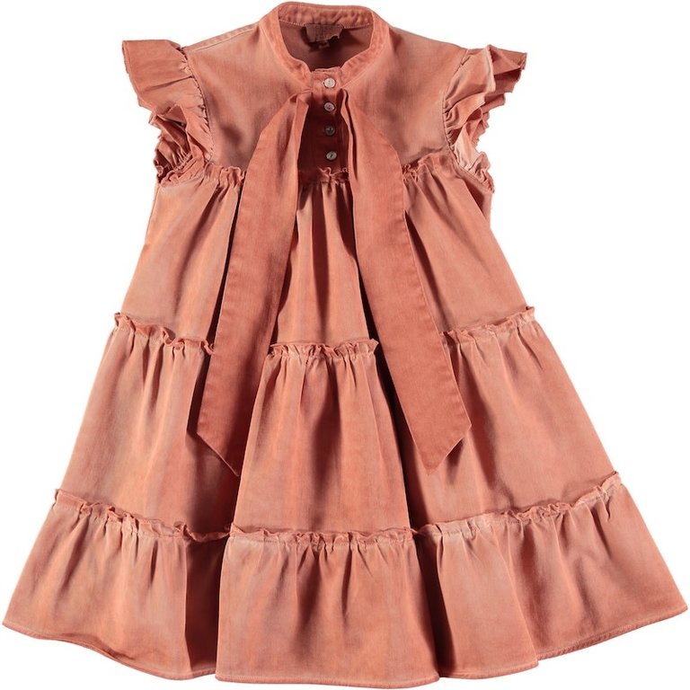 COCO AU LAIT SS2 - COCO AU LAIT WASHED TIERRA DRESS - AUTUMN LEAF