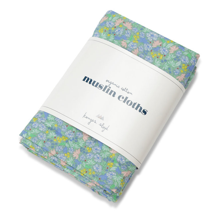 KONGES SLOJD KONGES SLOJD 3 PACK MUSLIN CLOTH GOTS - MIDSUMMER