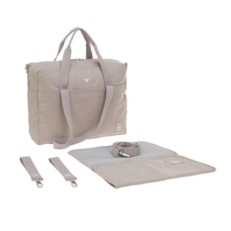 LASSIG LASSIG DIAPER BAG COTTON ESSENTIAL - TAUPE