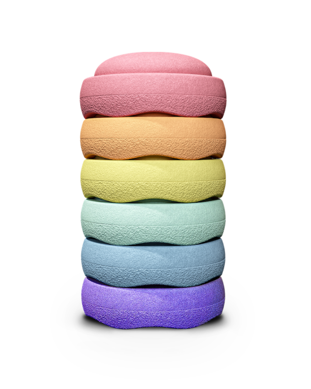 STAPELSTEIN STAPELSTEIN RAINBOW 6 STUKS - PASTEL