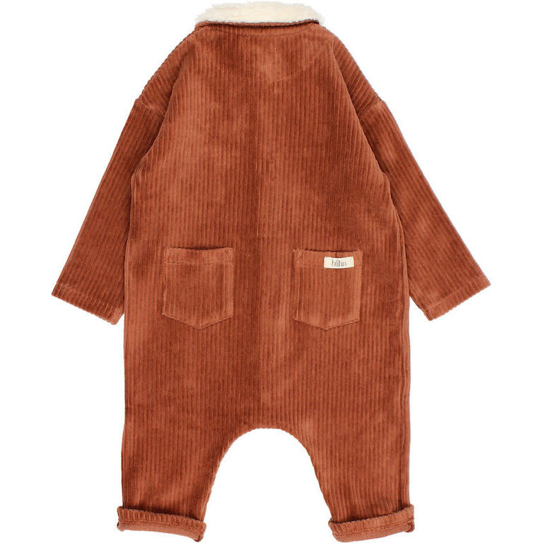BUHO AW2 - BUHO KNIT VELOURS JUMPSUIT - RUST