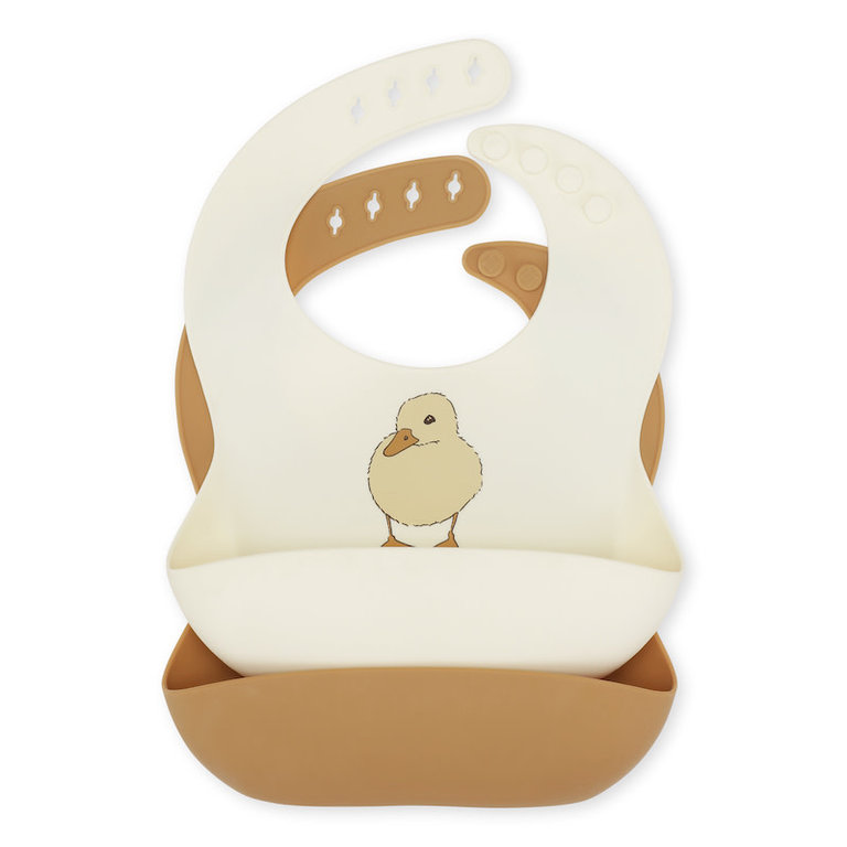 KONGES SLOJD KONGES SLOJD 2 PACK SILICONE BIB - DUCKLING