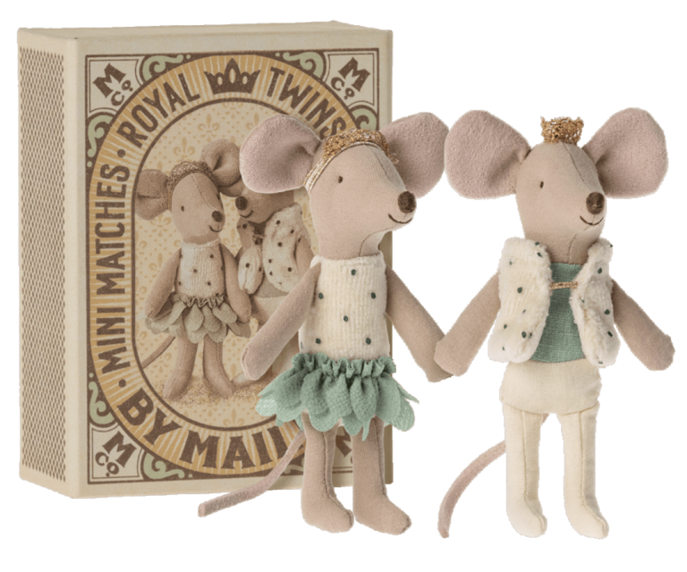 MAILEG MAILEG ROYAL TWINS MICE - LITTLE SISTER AND BROTHER IN BOX