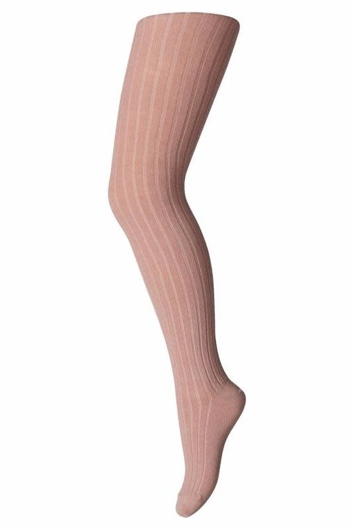 MP DENMARK MP DENMARK COTTON RIB TIGHTS - WOOD ROSE