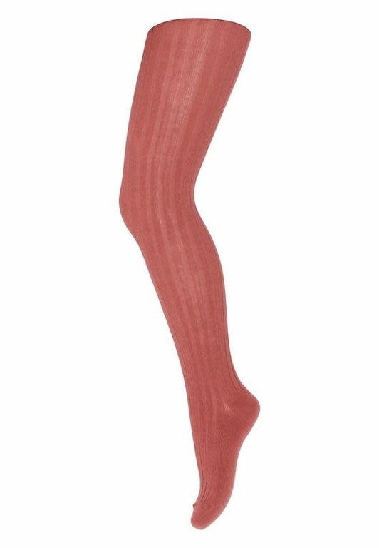 MP DENMARK MP DENMARK COTTON RIB TIGHTS - CANYON ROSE