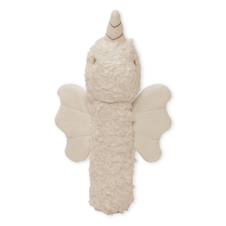 KONGES SLOJD KONGES SLOJD TEDDY UNICORN RATTLE - BEIGE