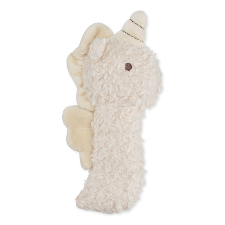 KONGES SLOJD KONGES SLOJD TEDDY UNICORN RATTLE - BEIGE