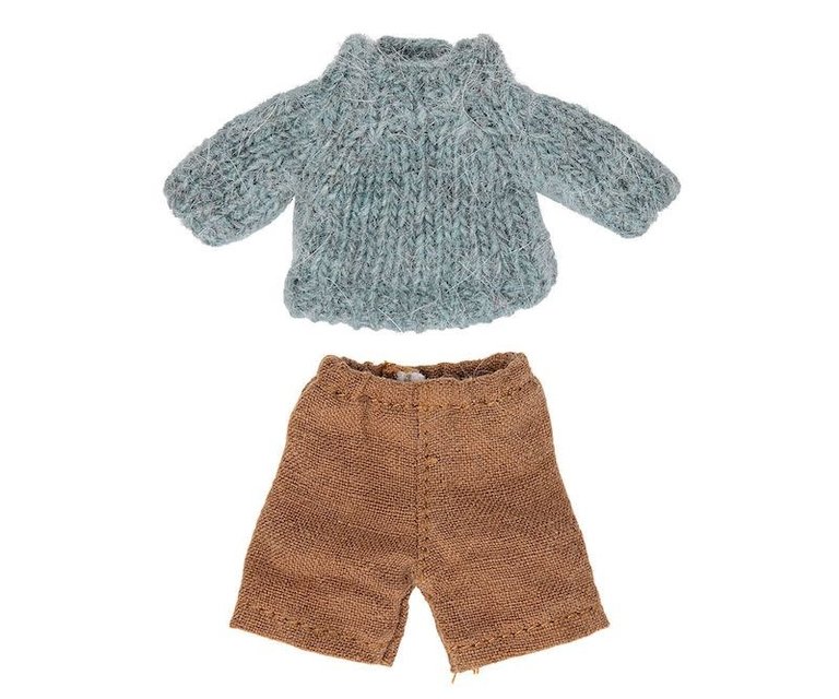 MAILEG MAILEG KNITTED SWEATER AND PANTS FOR BIG BROTHER MOUSE