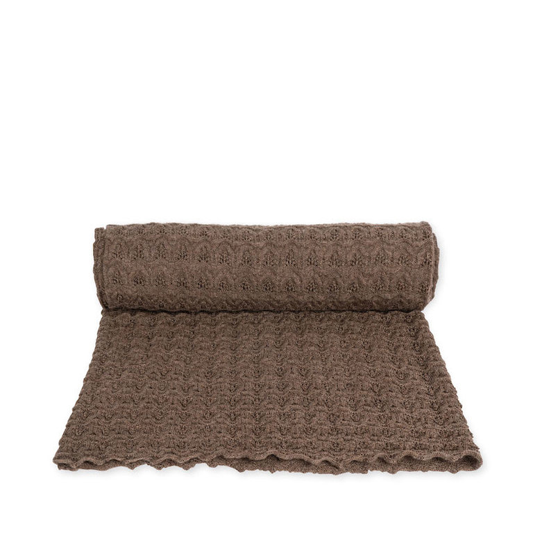 KONGES SLOJD KONGES SLOJD MATTI POINTELLE BLANKET - BUNNY BROWN MELANGE