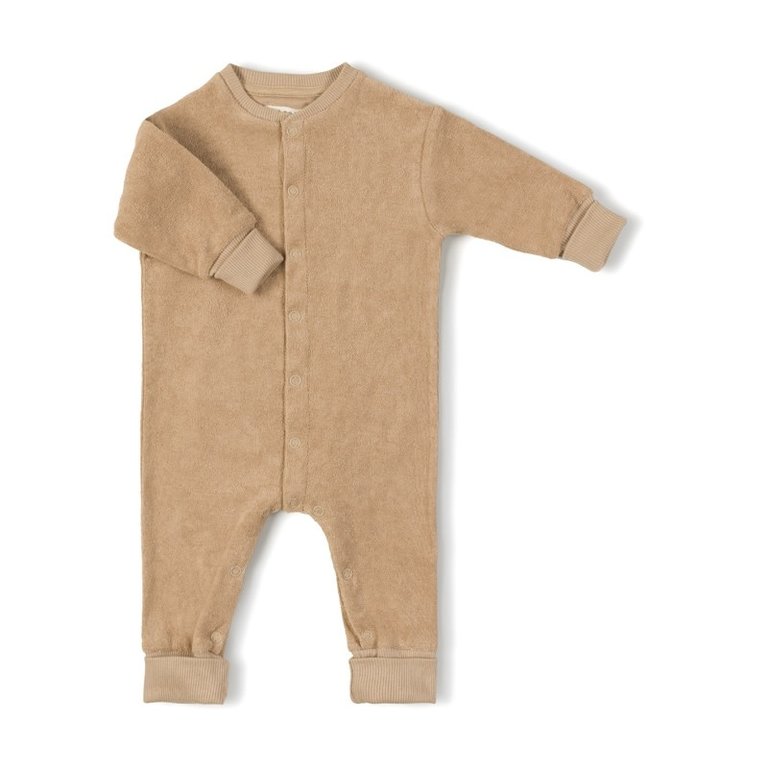 NIXNUT NIXNUT SNAP ONESIE - BISCUIT