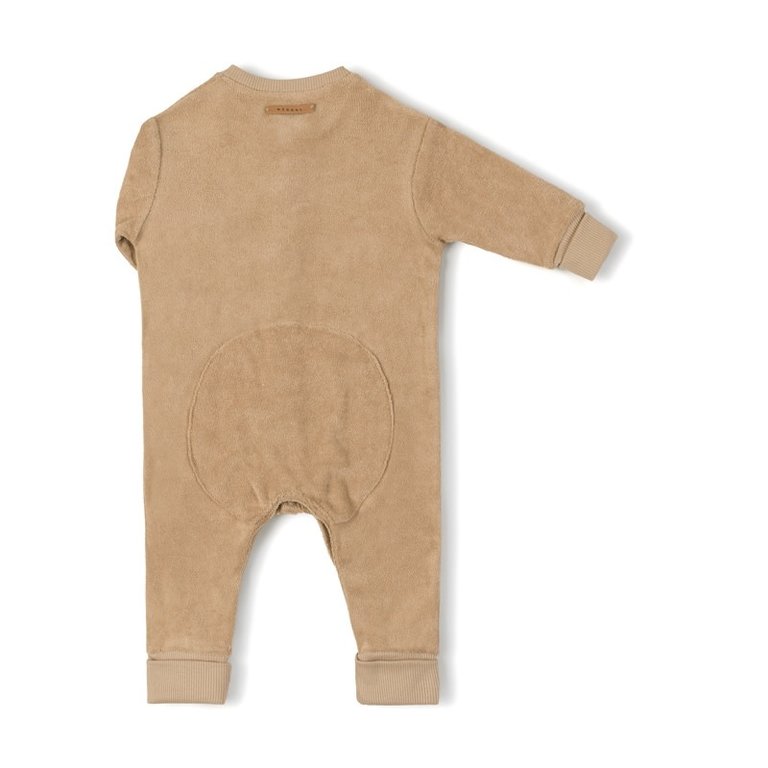 NIXNUT NIXNUT SNAP ONESIE - BISCUIT