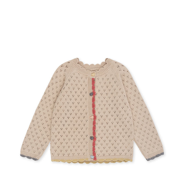 KONGES SLOJD SS3 - KONGES SLOJD ELLEN KNIT CARDIGAN - SAND DOLLAR