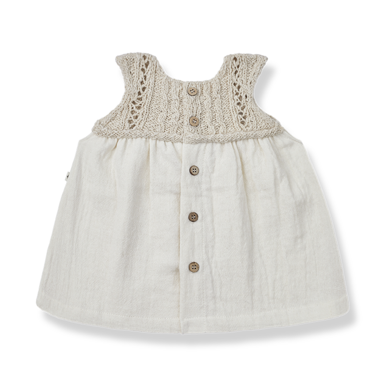 1+ IN THE FAMILY SS3 - 1+ IN THE FAMILY NERI DRESS - NATURAL