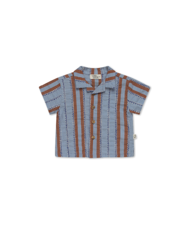 MY LITTLE COZMO SS3 - MY LITTLE COZMO JAMES STRIPED DENIM SHIRT B