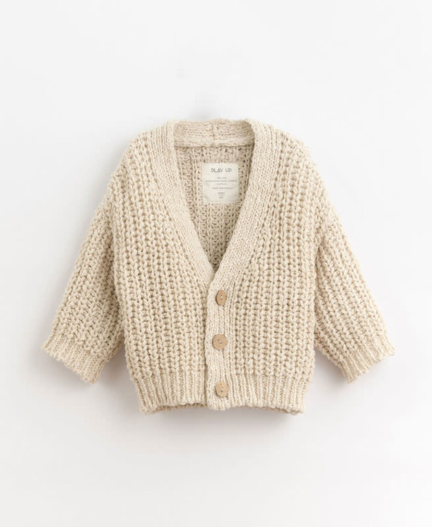 PLAY UP SS3 - PLAY UP KNITTED CARDIGAN - SKIN
