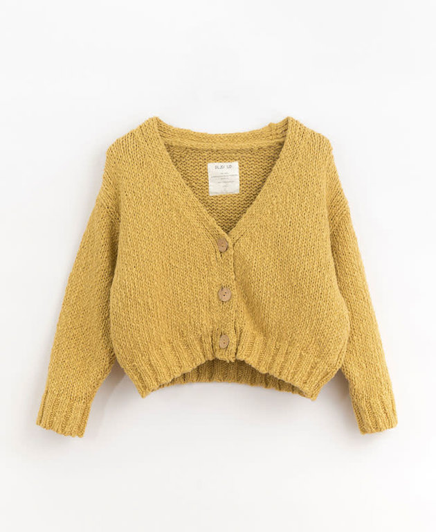 PLAY UP SS3 - PLAY UP KNITTED CARDIGAN K - LEMONGRASS