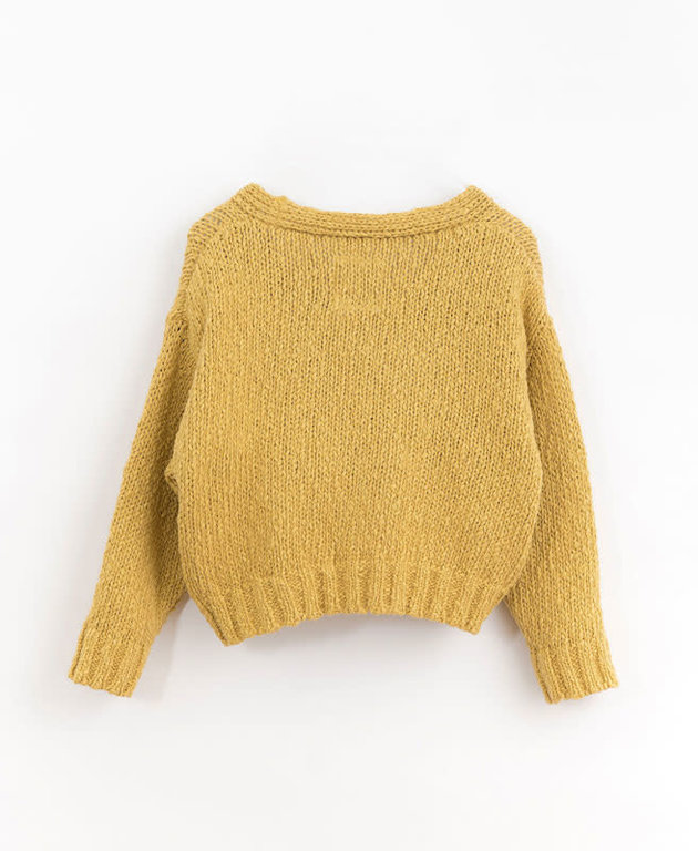 PLAY UP SS3 - PLAY UP KNITTED CARDIGAN K - LEMONGRASS