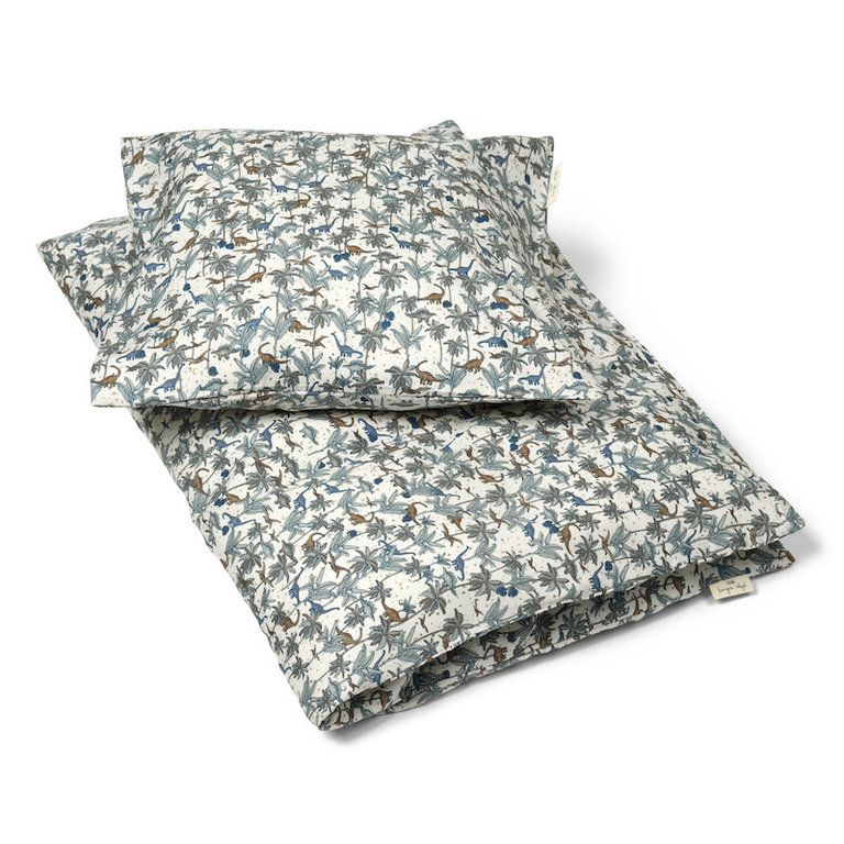 KONGES SLOJD KONGES SLOJD JUNIOR BEDDING 100X140CM - DINO BLUE