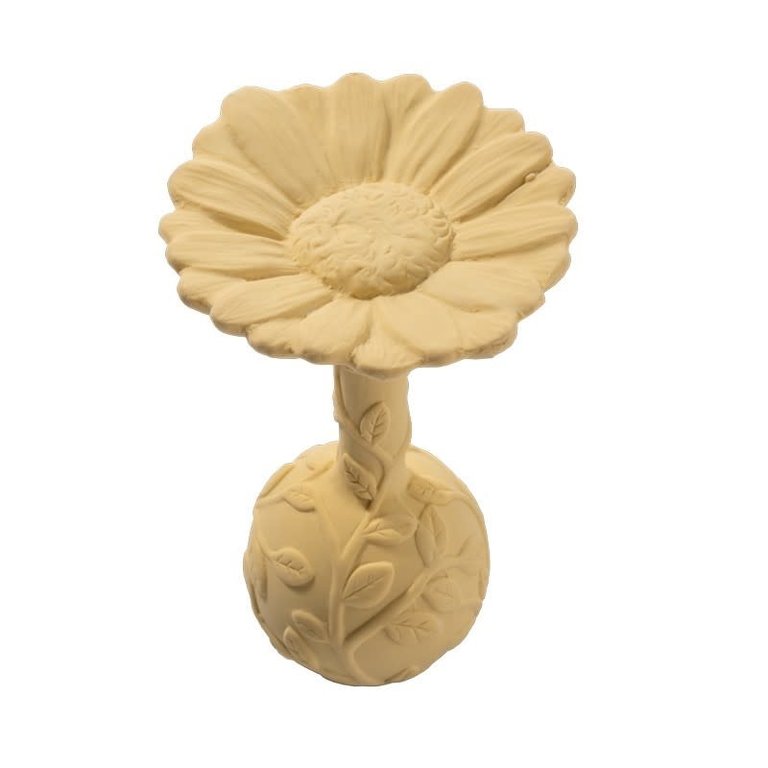 MAMELOU NATRUBA - RATTLE/TEETHER DAISY - YELLOW