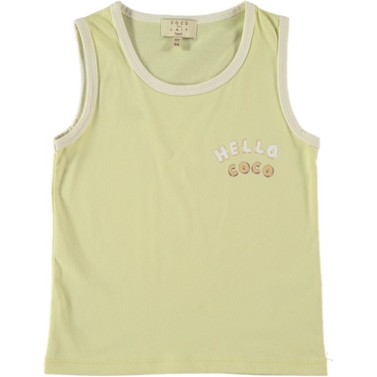 COCO AU LAIT SS3 - COCO AU LAIT HELLO COCO TANK TOP - YELLOW