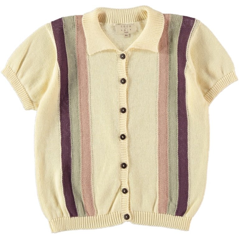 COCO AU LAIT SS3 - COCO AU LAIT POLO KNIT SHIRT - LIGHT YELLOW