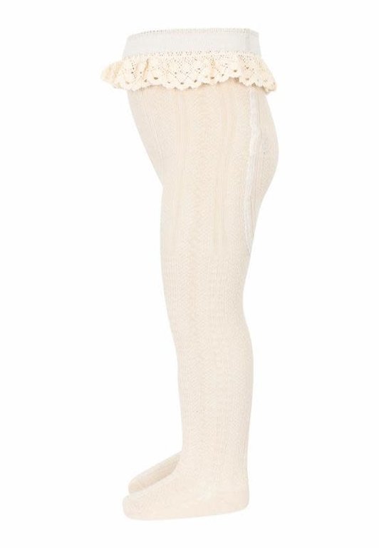 MP DENMARK MP DENMARK RUBY TIGHTS WITH LACE - ECRU