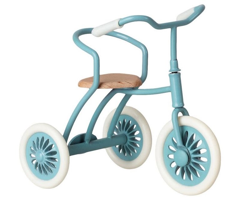 MAILEG MAILEG ABRI A TRICYCLE MOUSE - PETROL BLUE