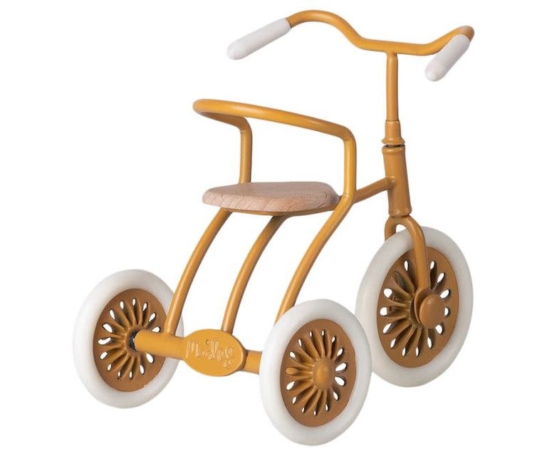 MAILEG MAILEG ABRI A TRICYCLE MOUSE - OCHER