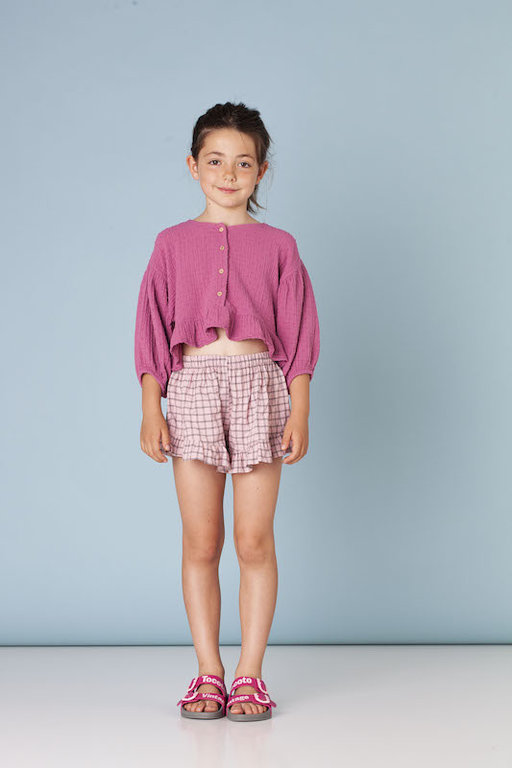 TOCOTO VINTAGE SS3 - TOCOTO VINTAGE CHECK SHORTS - PINK