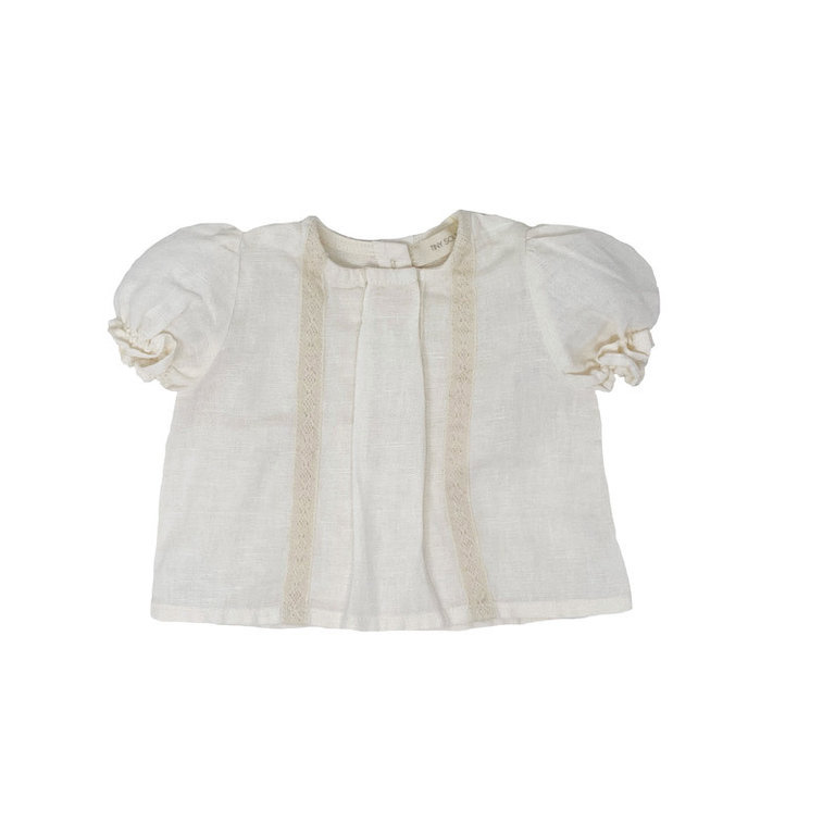 TINY SOUL SS3 - TINY SOUL SHIRT LACE LINEN - OFF WHITE