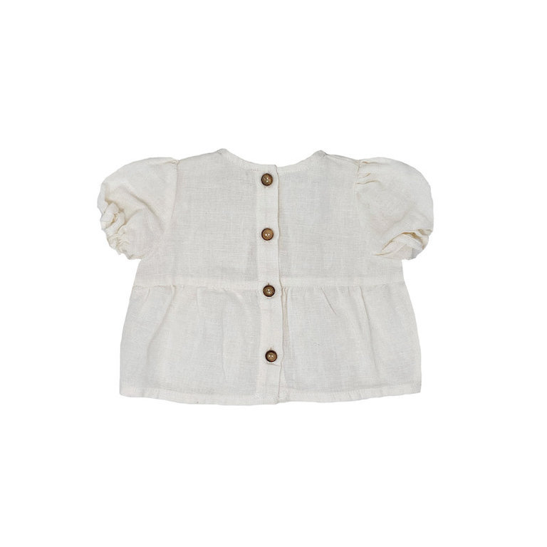 TINY SOUL SS3 - TINY SOUL SHIRT LACE LINEN - OFF WHITE