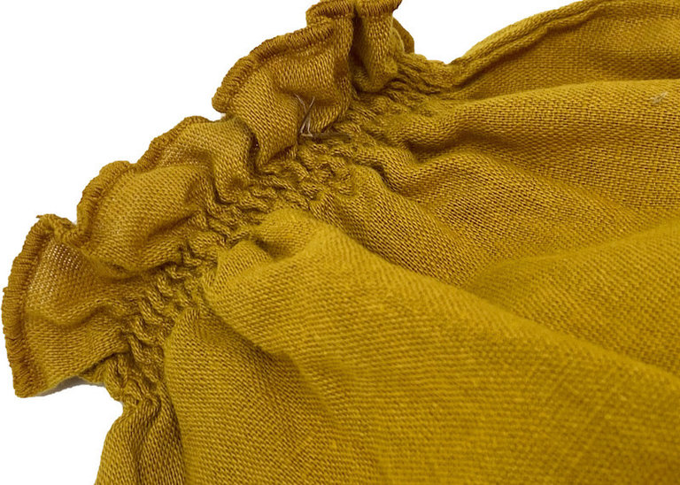 TINY SOUL SS3 - TINY SOUL COULOTTES LACE LINEN - MUSTARD