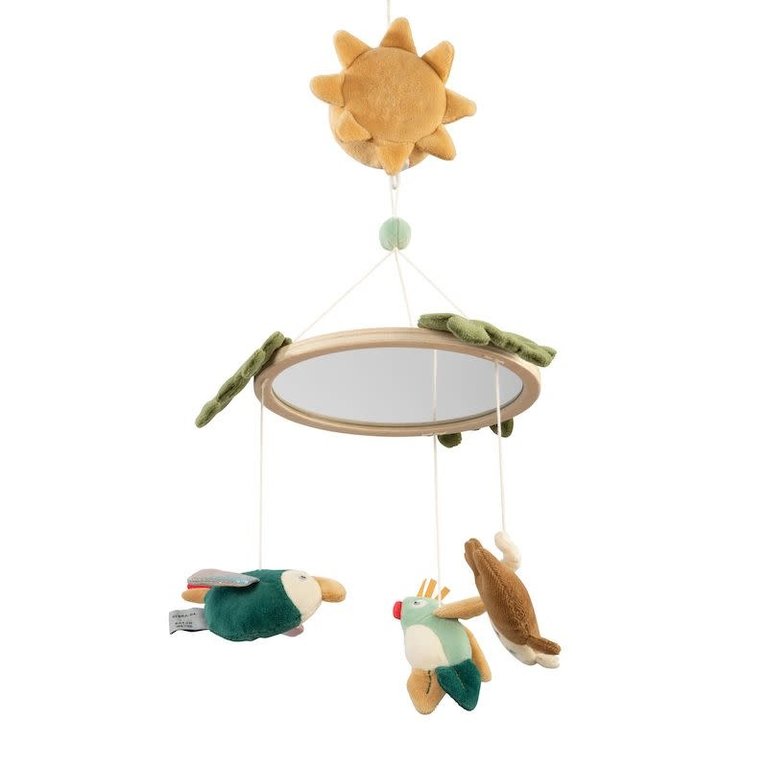 SEBRA SEBRA BABY MUSICAL MIRROR MOBILE - WILDLIFE