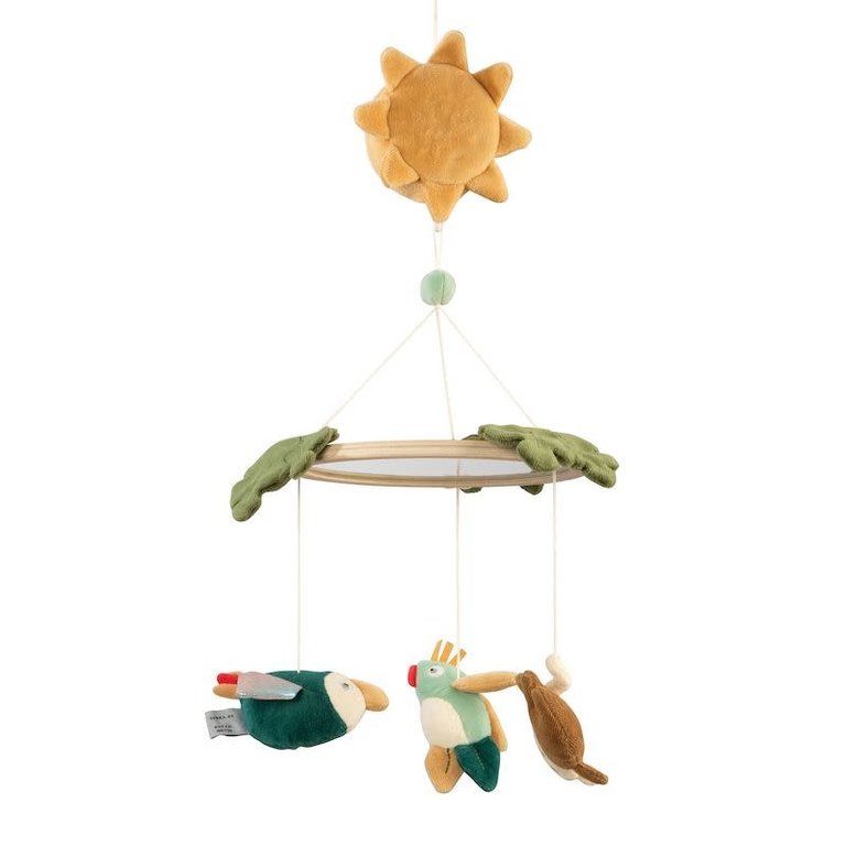 SEBRA SEBRA BABY MUSICAL MIRROR MOBILE - WILDLIFE