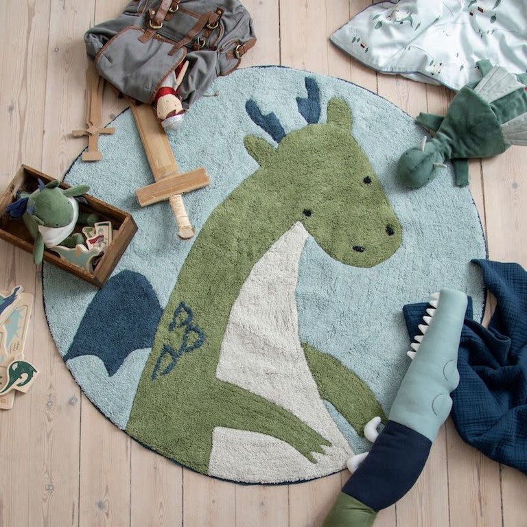 SEBRA SEBRA WOVEN FLOOR MAT - DRAGON