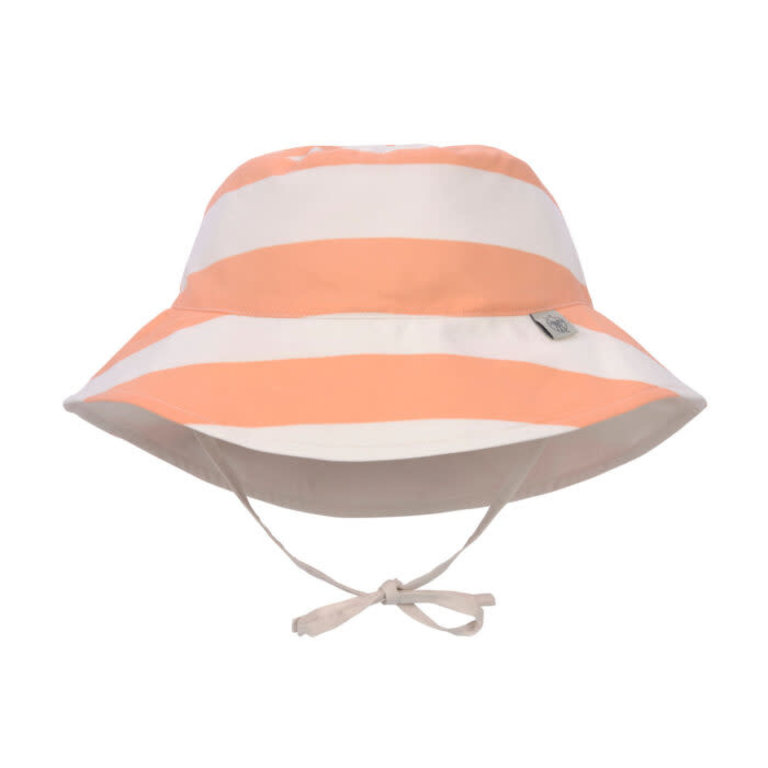 LASSIG SS3 - LASSIG SUN PROTECTION BUCKET HAT - BLOCK STRIPES MILKY/PEACH