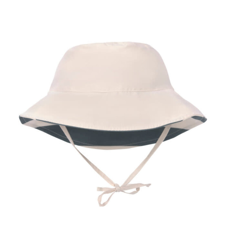 LASSIG SS3 - LASSIG SUN PROTECTION BUCKET HAT - BLOCK STRIPES MILKY/BLUE