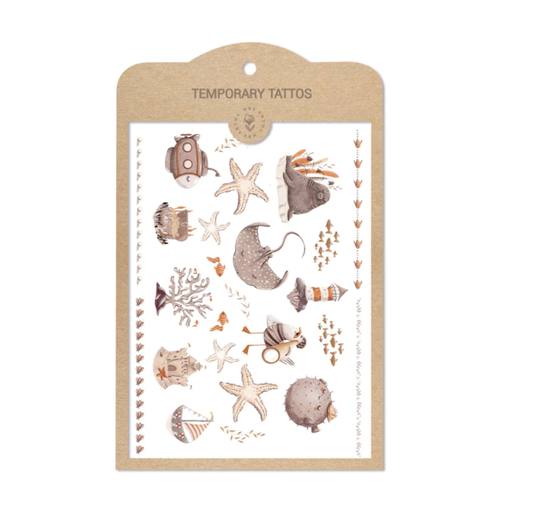 MRS ERTHA MRS ERTHA KIDS TEMPORARY TATTOOS - SET RAY