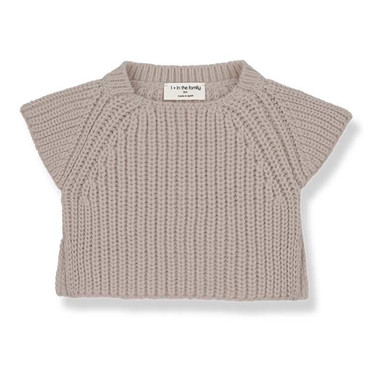 1+ IN THE FAMILY AW3 - 1+ IN THE FAMILY INDY VEST KNITWEAR - NUDE