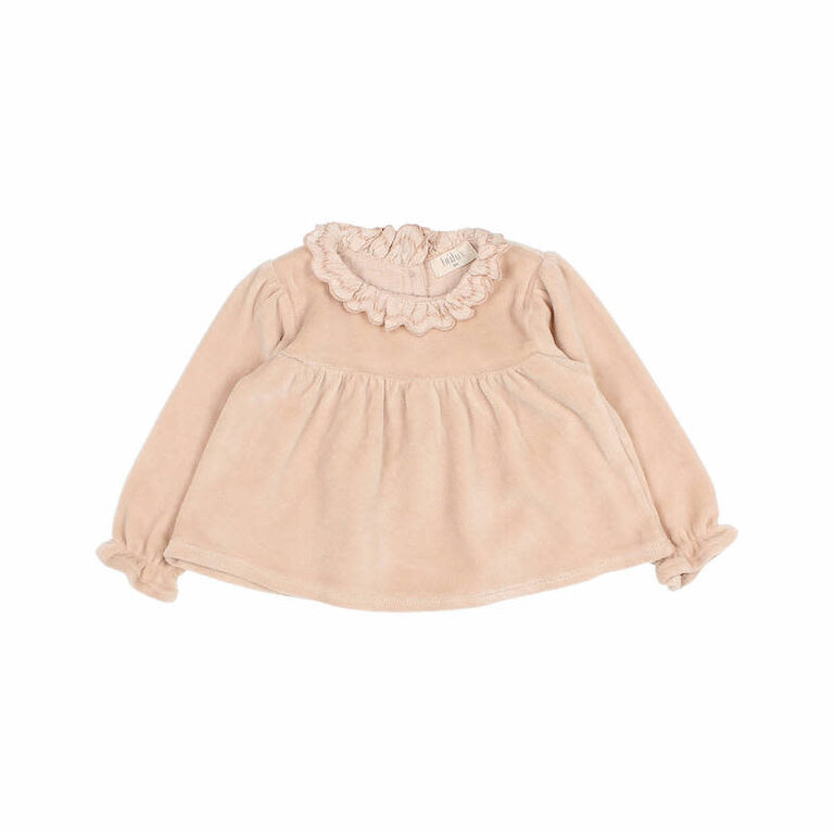 BUHO AW3 - BUHO BB VELVET TOP - MACADAMIA