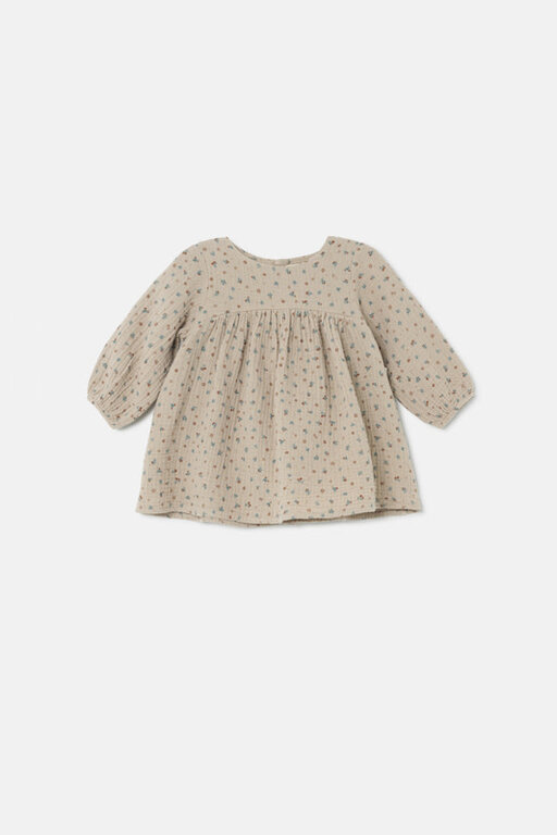 MY LITTLE COZMO AW3 - MY LITTLE COZMO CECILE DRESS FLORAL LIBERTY - BEIGE