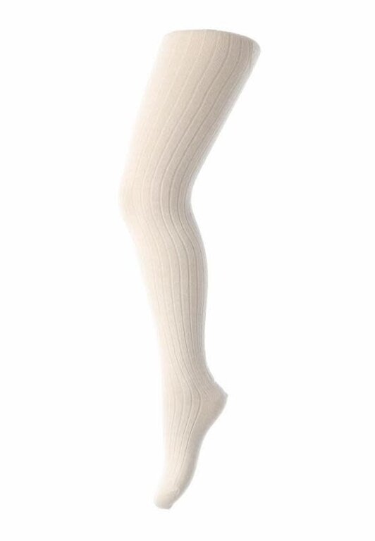 MP DENMARK MP DENMARK COTTON RIB TIGHTS - SNOW WHITE