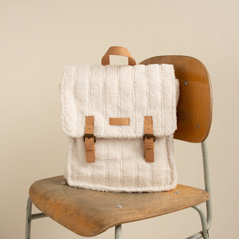 NANAMI NANAMI BACKPACK TEDDY BOUCLE - OFFWHITE