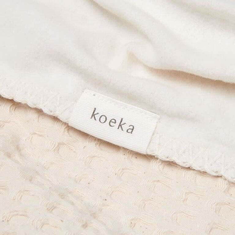 KOEKA KOEKA DEKEN 100X150 COTTON FLEECE WAFEL AMSTERDAM - NATURAL