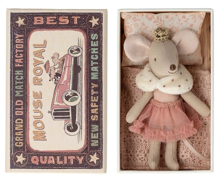 MAILEG MAILEG - PRINCESS MOUSE - LITTLE SISTER IN MATCHBOX ROSE