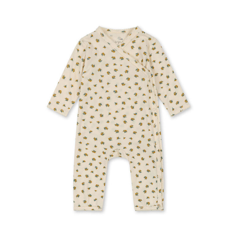 KONGES SLOJD SS4 - KONGES SLOJD BASIC NEWBORN ONESIE - PEONIA LIMONE