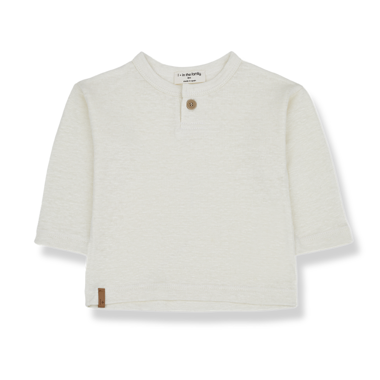 1+ IN THE FAMILY SS4 - 1+ IN THE FAMILY VINCI LS HENLY SHIRT - IVORY