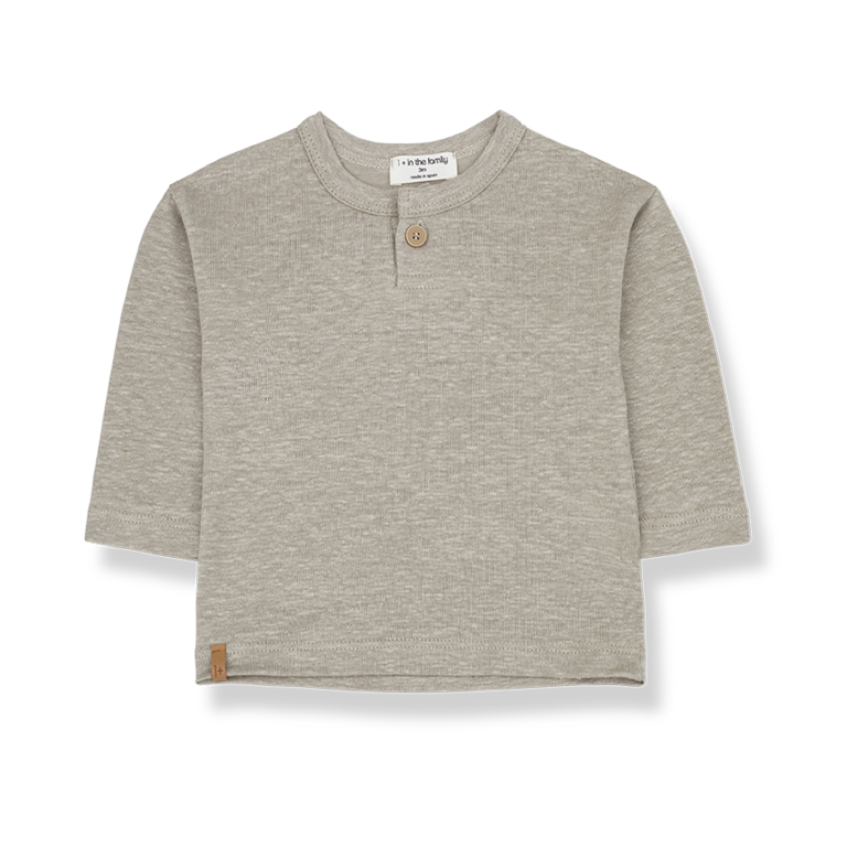 1+ IN THE FAMILY SS4 - 1+ IN THE FAMILY VINCI LS HENLY SHIRT - BEIGE