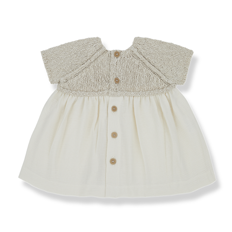 1+ IN THE FAMILY SS4 - 1+ IN THE FAMILY VIOLA DRESS + BLOOMER - NATURAL